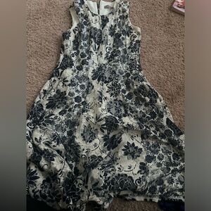 Danny & Nicole Navy and White Floral Dress